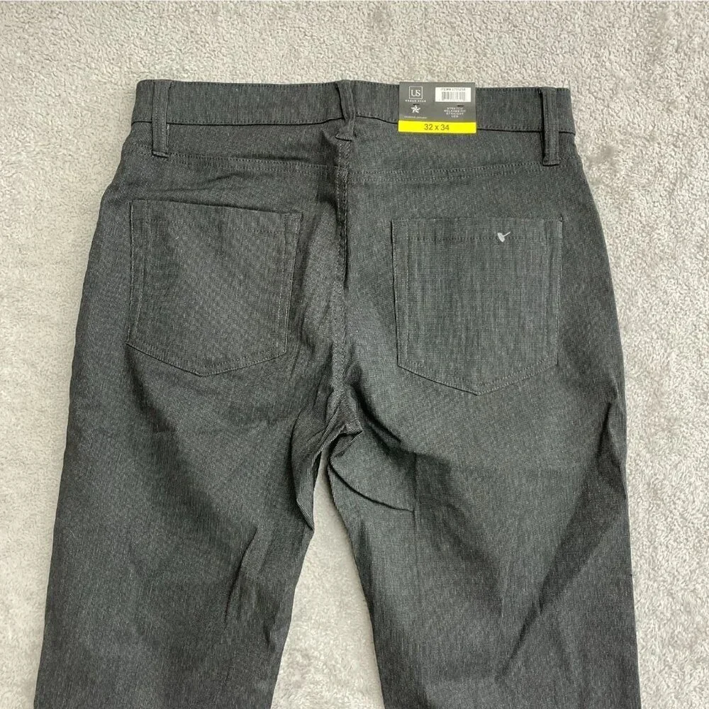 NEW Urban Star Men's 32X34 Stretch Relaxed Fit Straight Leg Pants Dark Gray